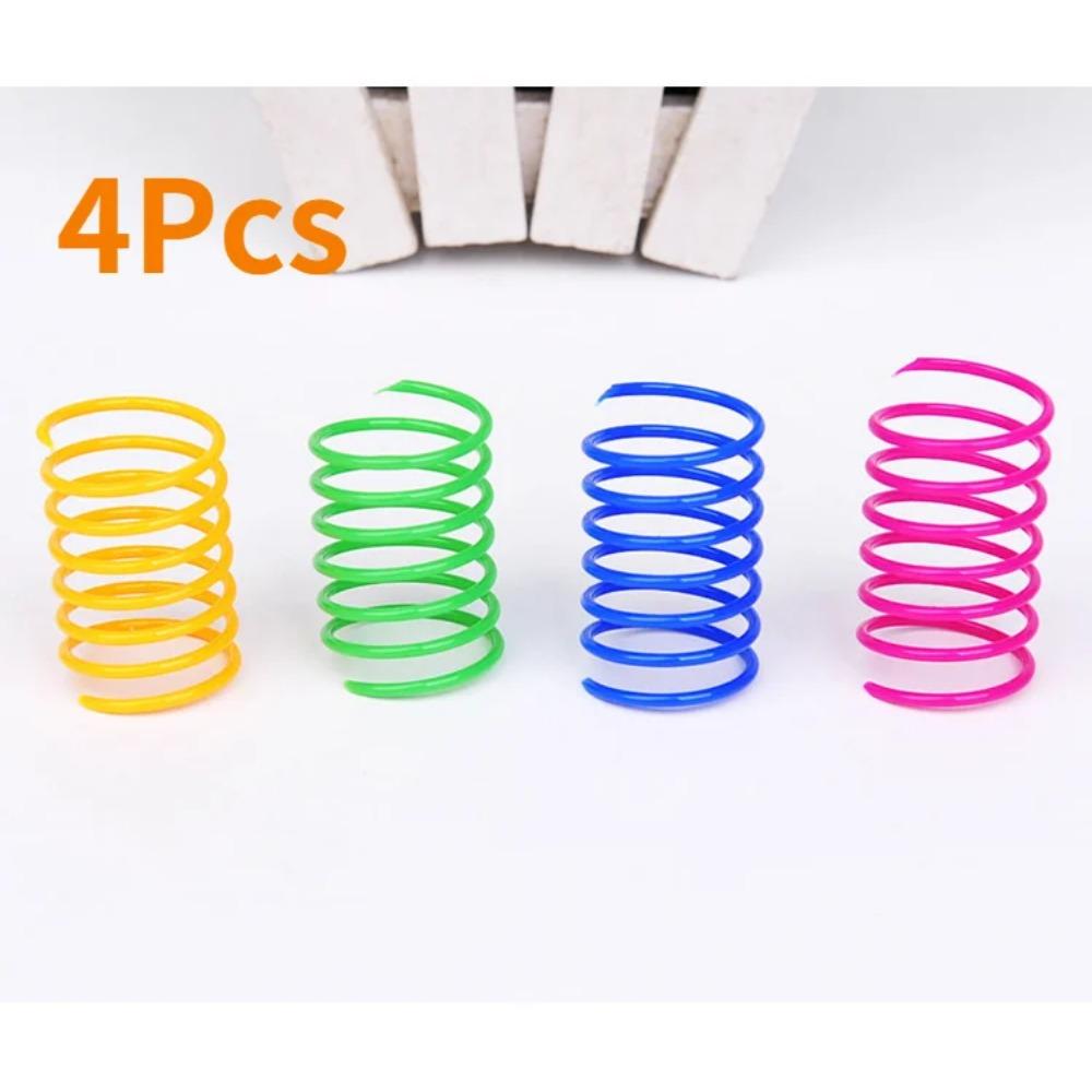 

Interactive Spiral Spring Cat Toys Colorful Coil Springs Durable Pet Toys for Kitten Cat Pet Products