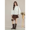 Elegant French Style White Long-Sleeved Women's Shirt - Early Autumn Chic, Slimming Design