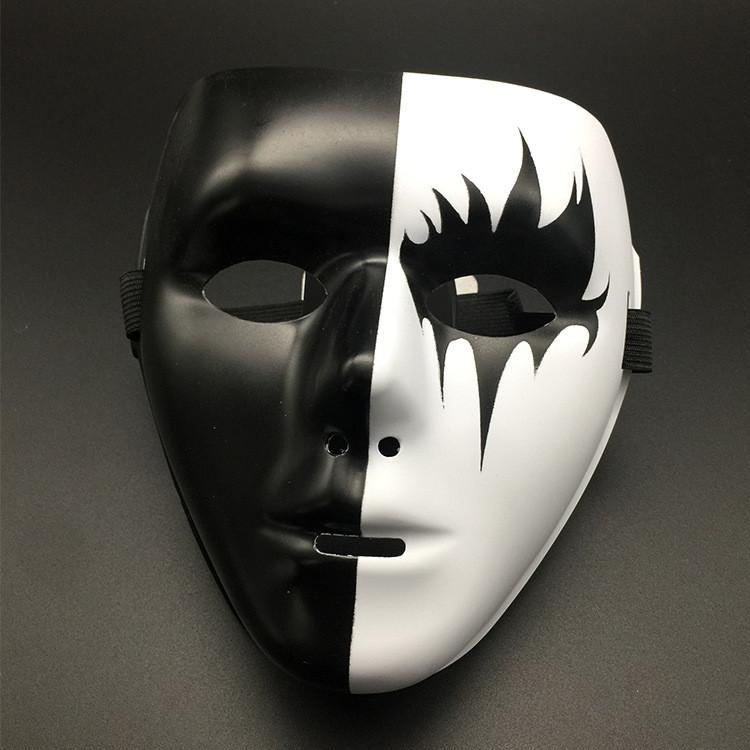Unique Hand-painted White Full Face Mask For Halloween Costume Parties And Performances