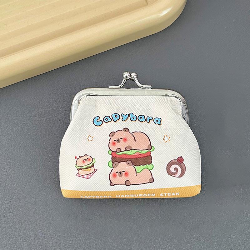 

Милая сумка для хранения монет Capybara, прозрачные кошельки для монет, мультяшный милый кошелек, прозрачные сумки as the picture