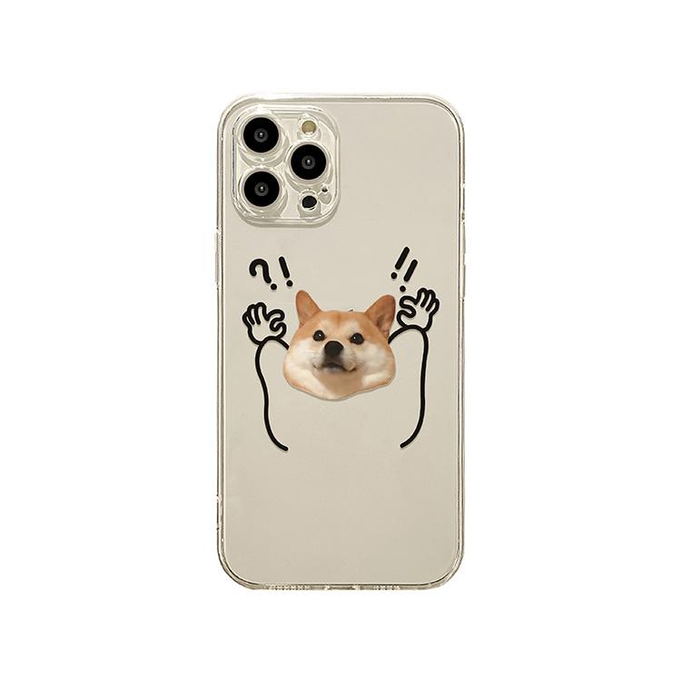 Cute Funny Cat Dog Clear Couple Phone Case For IPhone 17e 16e 17 Air 16 15 13 12 11 14 Pro Max Plus Protective Cover Soft Funda