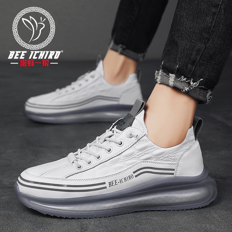 Leather Trend Men's Shoes Spring and Autumn Crocodile Pattern Popcorn Daddy Sneakers Fashion