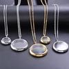 1Pc Stainless Steel Openable Glass Medaillon Coin Holder Collar Jewelry Round Reliquary Photo Floating Locket Pendant Necklaces