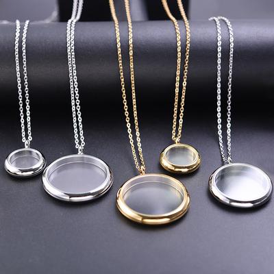 High Fashion Twist Locket Pendant Necklaces For Women Men Jewelry Memory Photo Floating Charm DIY Stainless Steel Lockets Gift