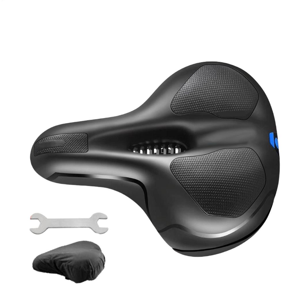 Bicycle Saddle Double Shock Absorbing Cushion Memory Foam Comfortable Bike Seats for Men for Mountain Road Cycling Biking