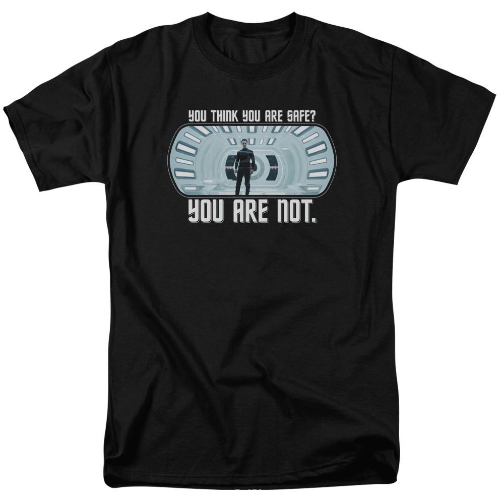 Star Trek - Not Safe - Adult Unisex Short Sleeve T-Shirt - Black 3XL