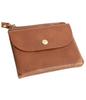 [Rafficalo] Mini Wallet for Women, Compact, with Key Ring, L-shaped Zipper, Genuine Leather (Cowhide, Italian Leather), Thin, Lightweight, Small