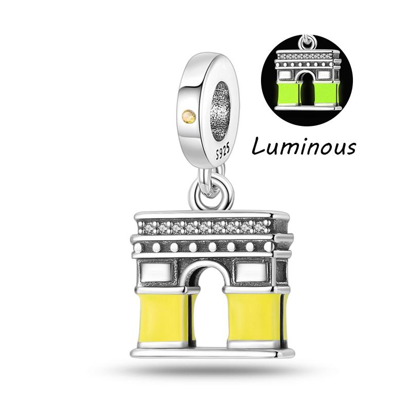 Copper Spots Series Charm Eiffel Tower Egypt Charms Pendant Fit Mula Original Sliver Bracelets Diy Jewelry Gifts