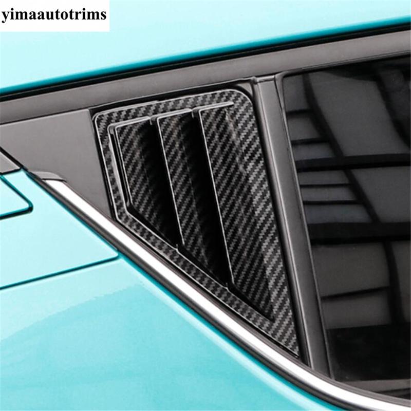 Rear Window Shutter Louver Sunshade Blind Panel Cover Trim For Toyota C-HR CHR 2016 -  ABS Carbon Fiber Accessories Exterior