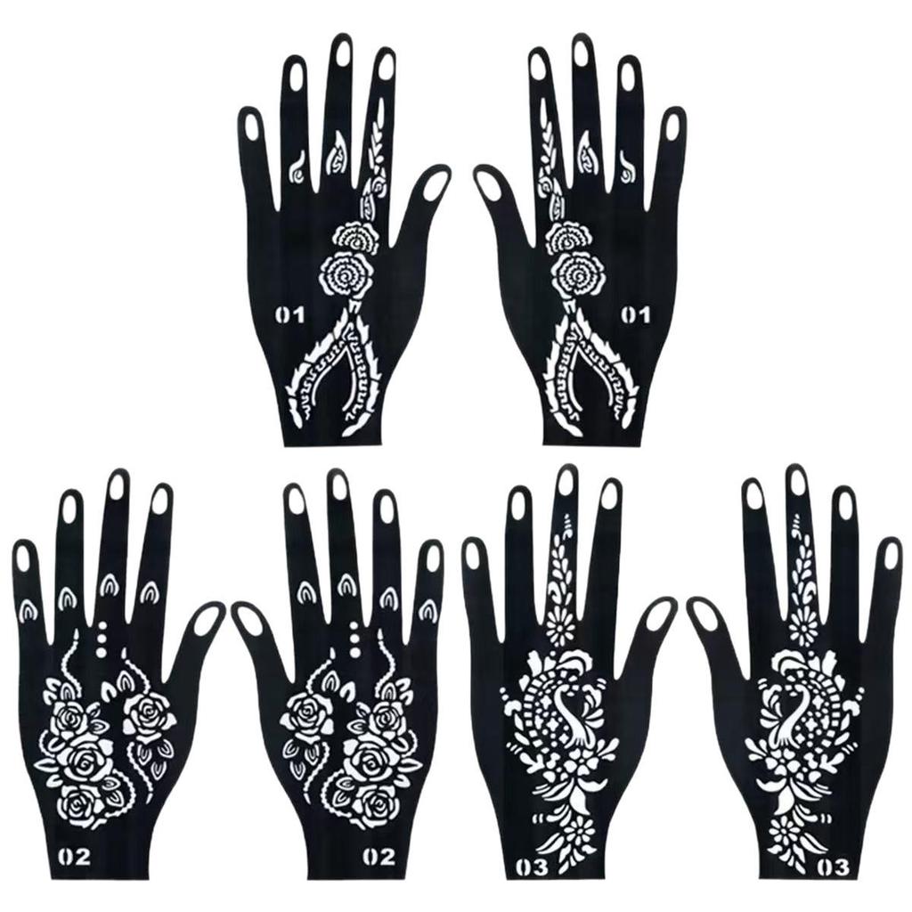 Dark Hand Tattoo Stickers: Original, Beautiful Hand-Shaped Temporary Tattoo Templates