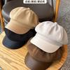 Autumn and Winter Woolen Octagonal Hat Female Face Little Girl Literary Newsboy Hat Tide Advanced Sense
