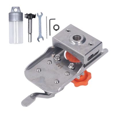 Concealed Hinge Jig Kit Set Stainless Steel Hole Drilling Cabinet Door Mounting Wood Puncher