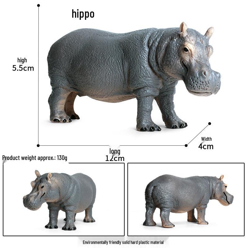 Cross-Border Children s Science Realistic Hippopotamus Model - Educational Wildlife Toy