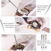 9Pcs Watch Battery Band Replacement Kit Rotate Open Watch Back Remover with Opening Knife Pry Screwdriver for Home Repair Shop