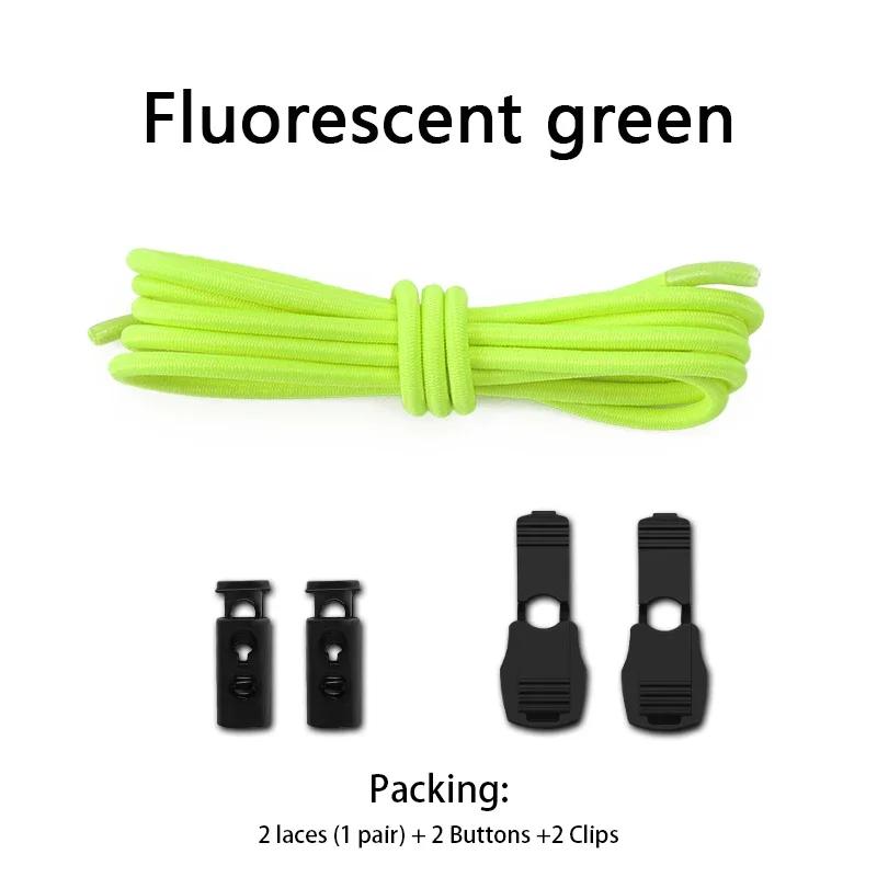 Elastic Laces Sneakers Tennis Lock Shoelaces Without Ties Adult Kids Unisex Round Shoelace Rubber Bands Shoe Accesories 1Pair
