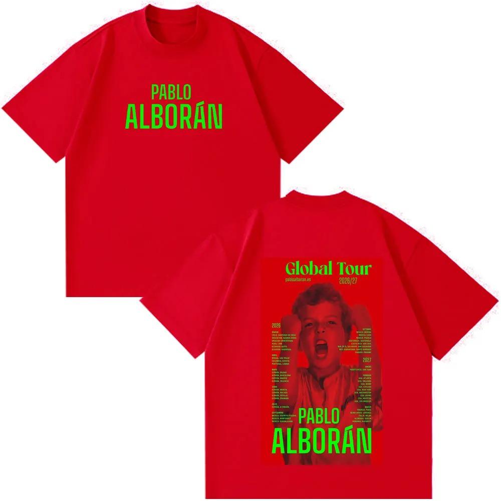 

Singer Pablo Alborán Kmo Global Tour 2026 Print TShirt Men Women Hip-hop Vintage T-shirts Short-sleeved Loose Aesthetic T Shirts S чорний