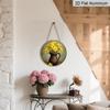 2D Flat Aluminum Retro Daffodil Wall Art Rustic Country Style 7.87 Inches X 7.87 Inches Perfect for Gardens, Farmhouses, Cafes, Living Rooms