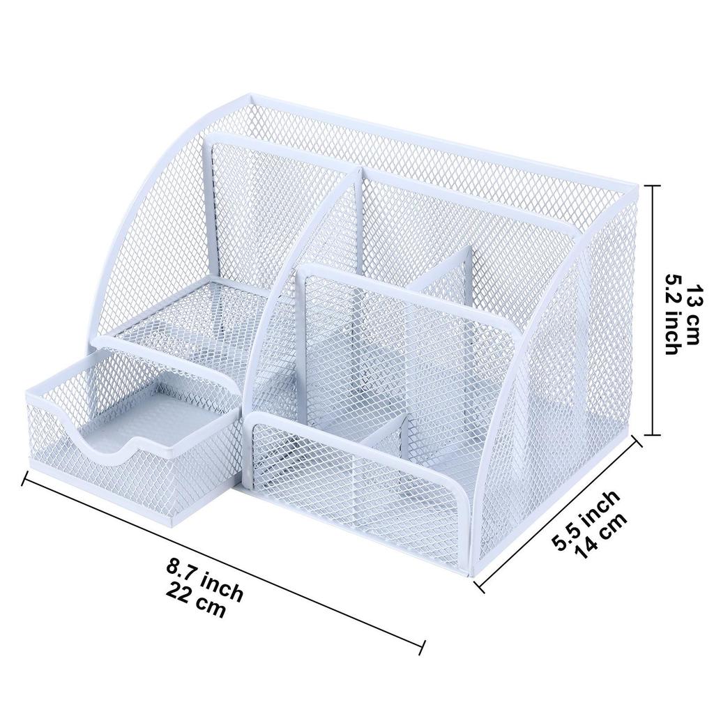 Multifunctional Creative Metal Pen Holder - Desktop Storage Box for Office Supplies