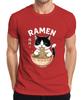Raunisex Cat Noodles Food Japanese Funny Gift Vintage Unisexs Tshirt
