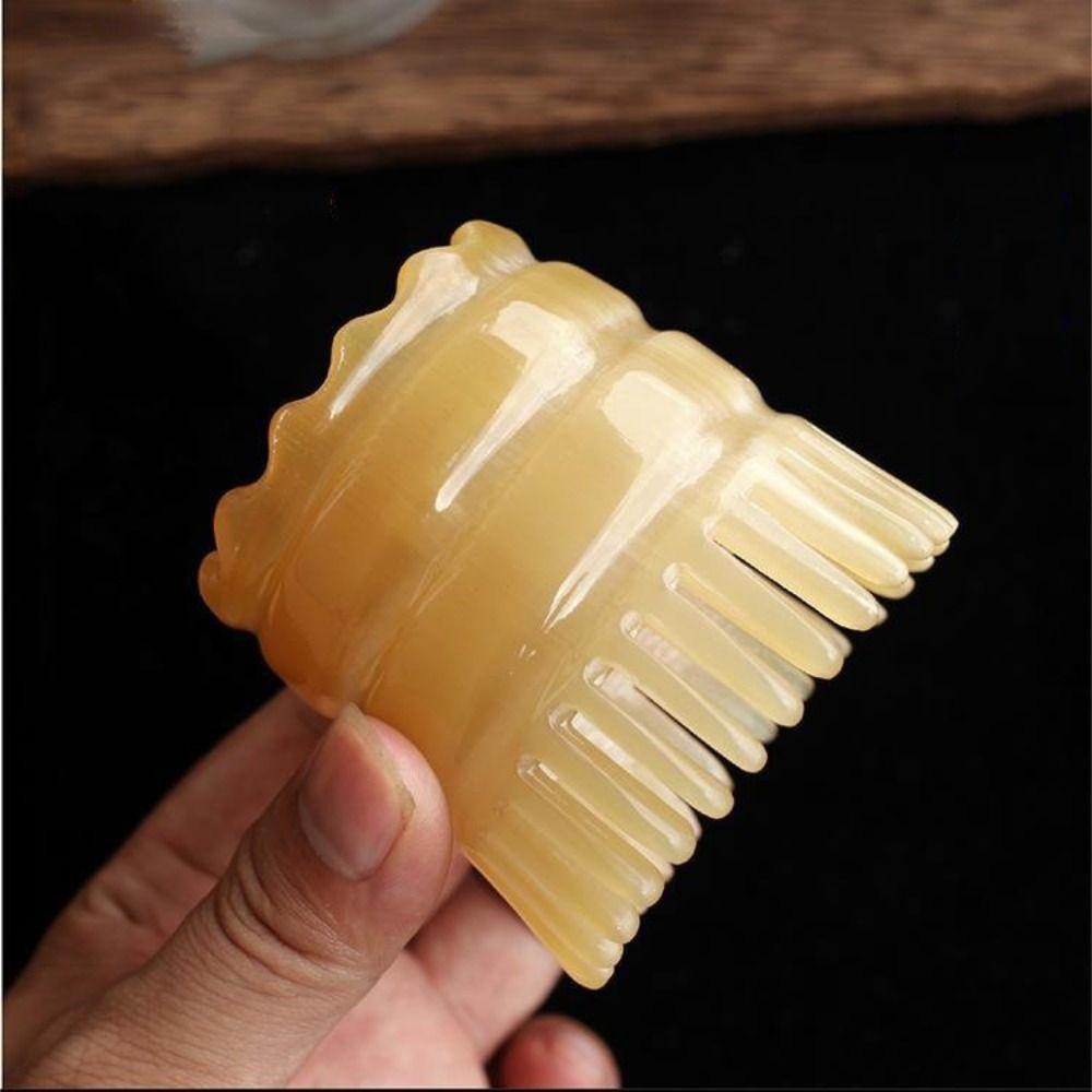 Gua Sha Ox Horn Massage Comb Shampoo Comb Buffalo Horn Meridian Comb  SPA