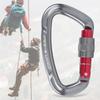 Outdoor Aluminium Alloy D Lock Hammock Backpack Cable   Rock Climbing Carabiner