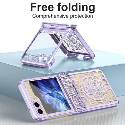 Mechanische Legenden-Serie Für Samsung Galaxy Z Flip6 5G/Z Flip5 5G Hülle Galvanisierte Harte PC Handyhülle
