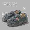 Women's & Men's Cute Little Bear Plush Cotton Slippers for Autumn & Winter - Heel-Covered, Warm Indoor Footwear