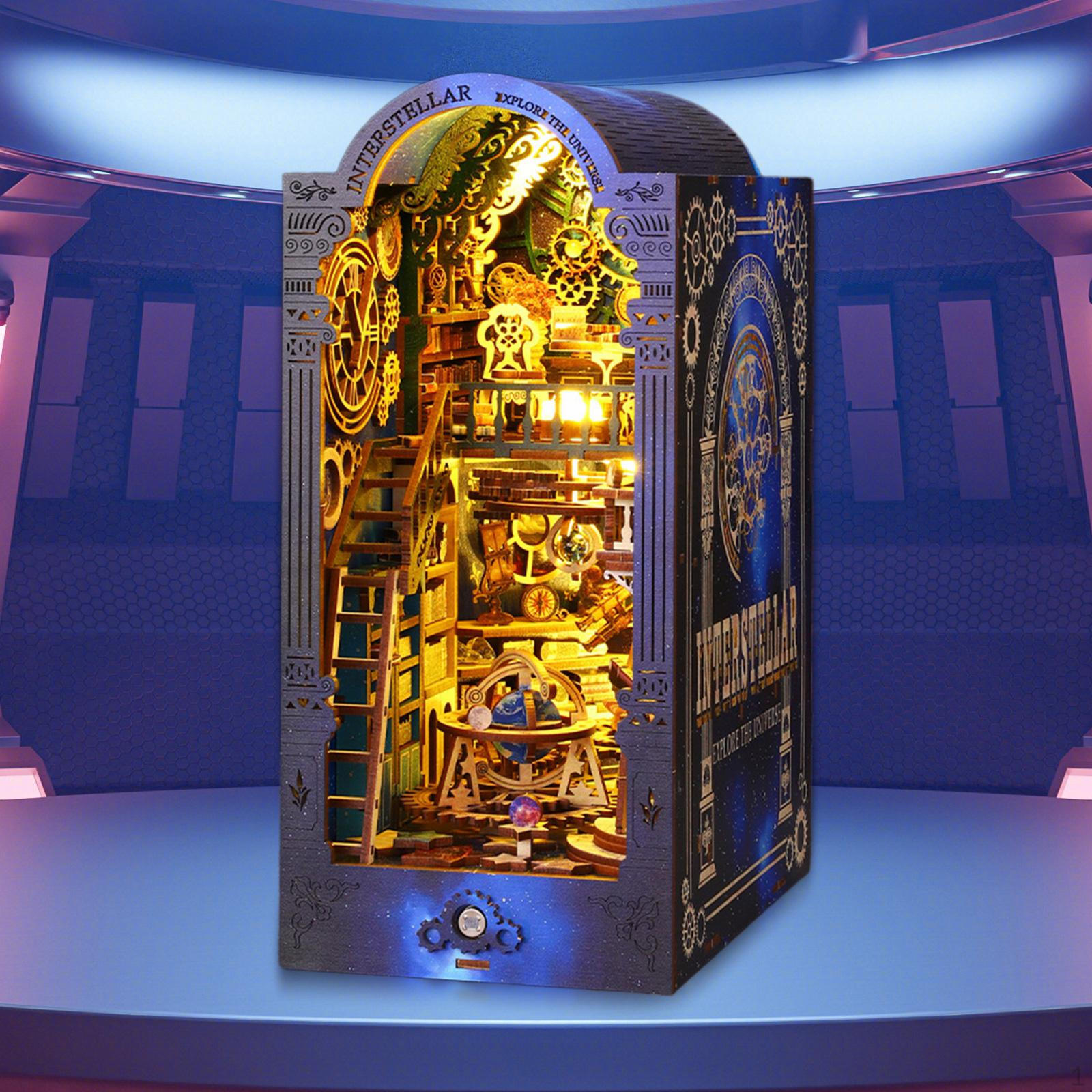 

Подставки для книг своими руками, декор для книжной полки, 3D-модель деревянной головоломки, миниатюрный домик, подставка для книг