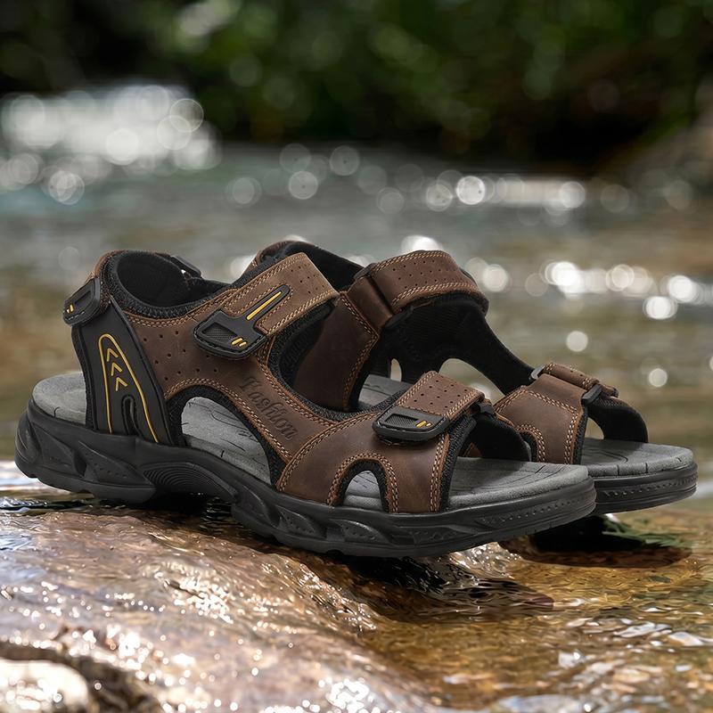 Men's Sandals In Summer Fashion Lightweight Casual Leather Shoes Large Size Sandals for Men