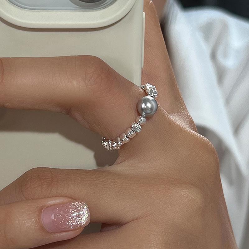 Fargeblokk Kattesøye Stjerne Ring: Trendy dame åpen statement-ring