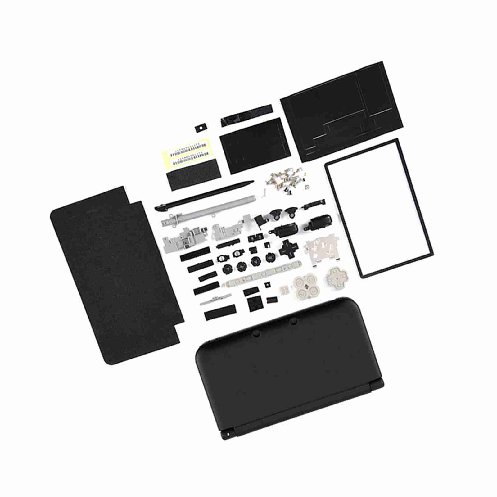 

Полный комплект для замены корпуса, чехла, корпуса, деталей для ремонта, для Nintendo 3DS XL, черный чёрный