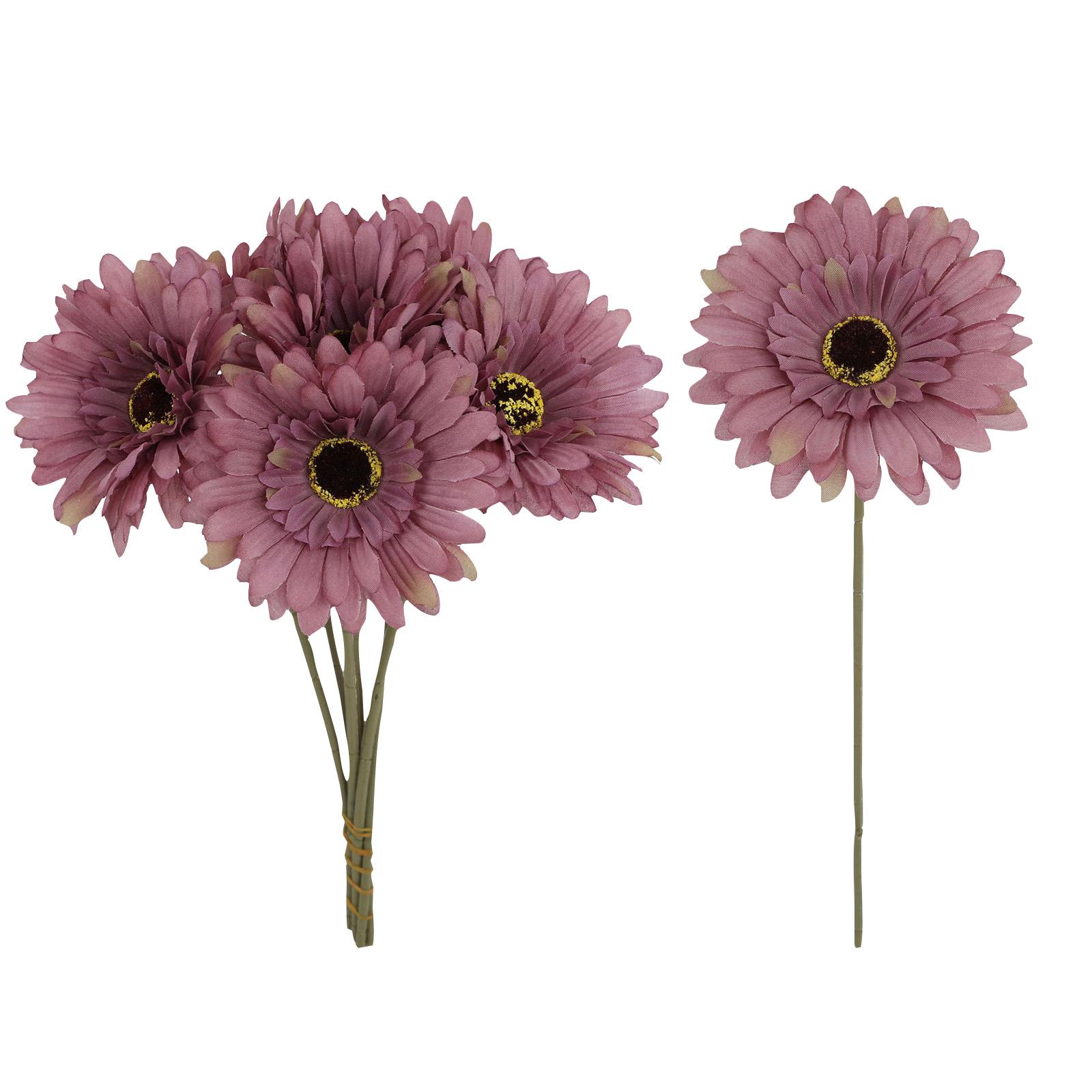 

6pcs Artificial Flower Wedding Bouquets Gerbera Simulated European Immortal Flowers Home Hotel Decoration Flowers One Size фиолетовый