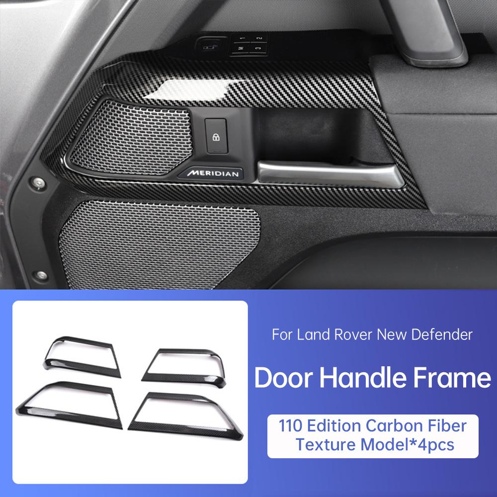 For Land Rover Defender 90 110 2020-2025 Door Handle Frame Switch Decorative Sticker Carbon Fiber Modification