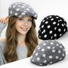 Casual Korean Style Forward Hat Big Head Polka Dot Printing Short Brim Berets Versatile Retro Sun Hat Women's Spring Autumn