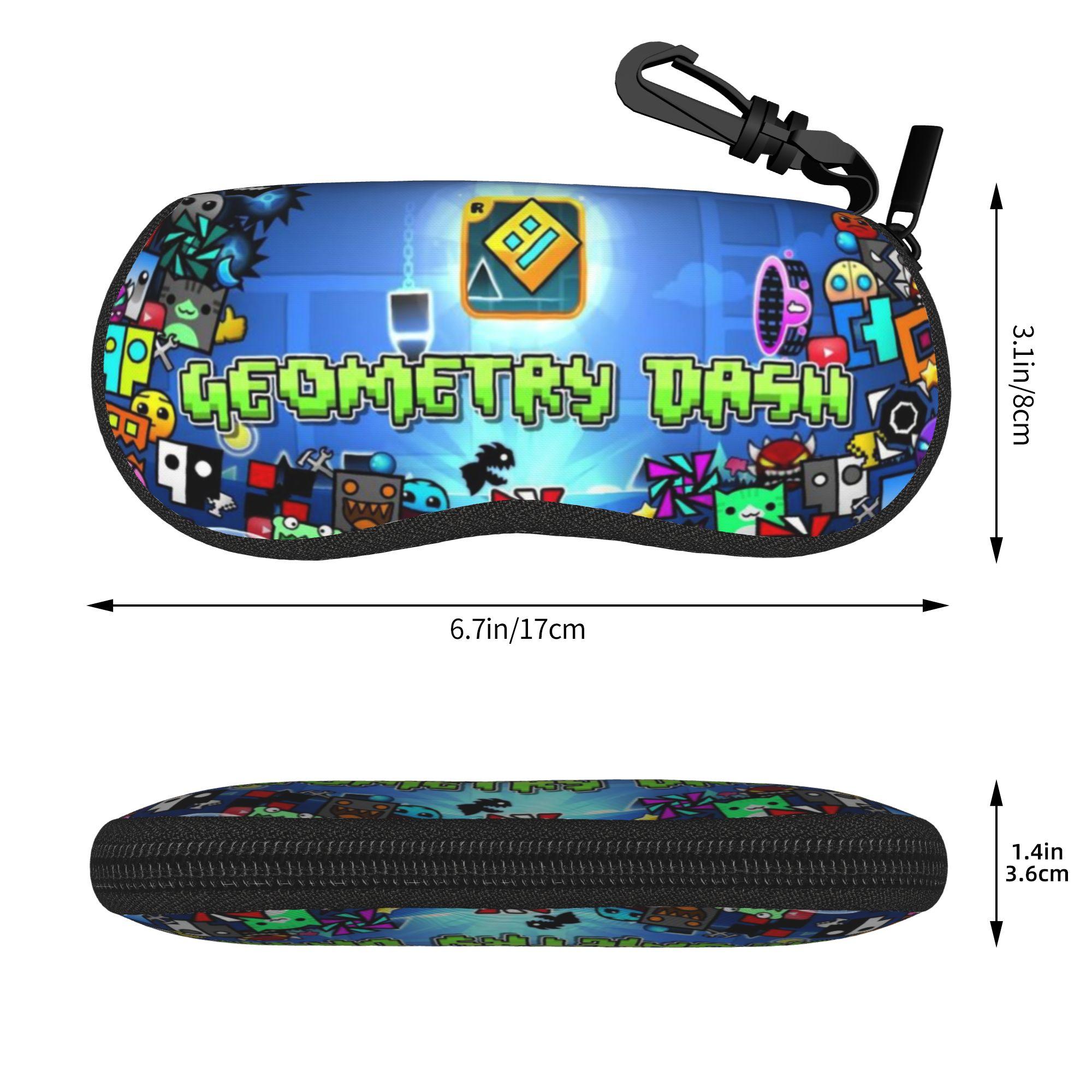 Kawaii Cartoon Brillenetui Geometry Dash Merchandise Rits Brillen Opbergdoos Ins Stijl Zonnebril Doos One Size