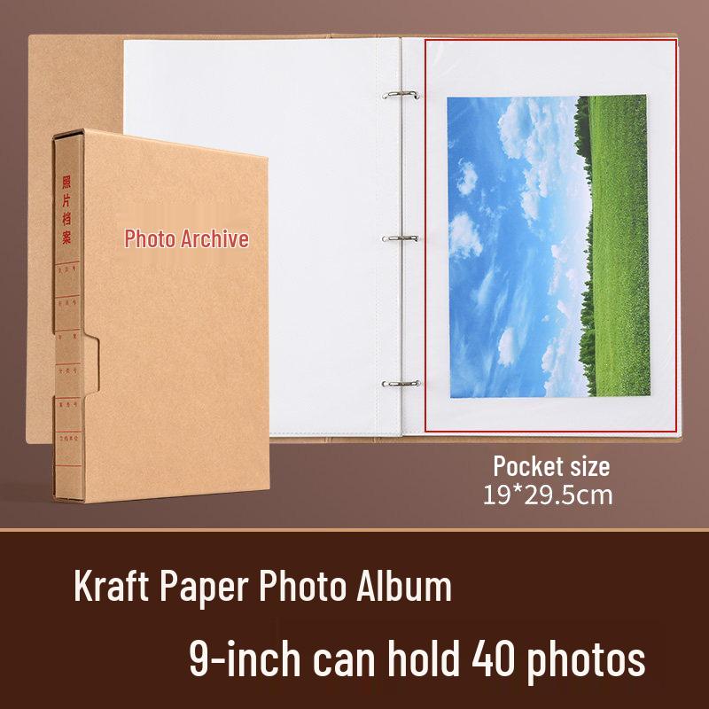 Thickened Acid-Free Kraft Paper Photo Album Archive Box, 5x6 Inch
