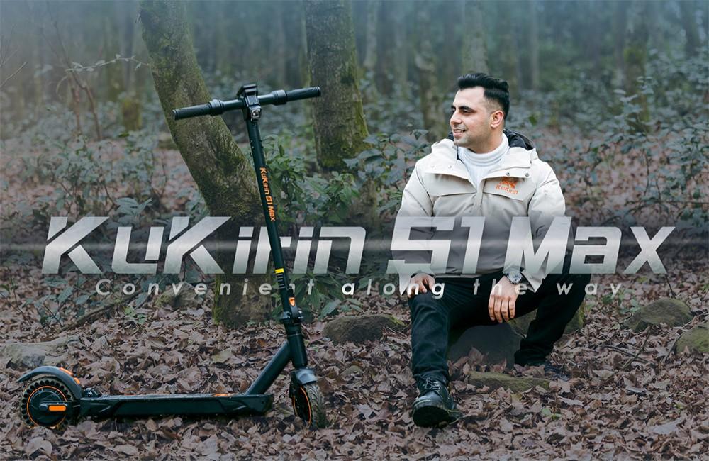 KuKirin S1 Max Foldable Electric Scooter, 350W Motor, 36V 10.4Ah Battery, 8 inch Tires, 30km/h Max Speed, 39km Range