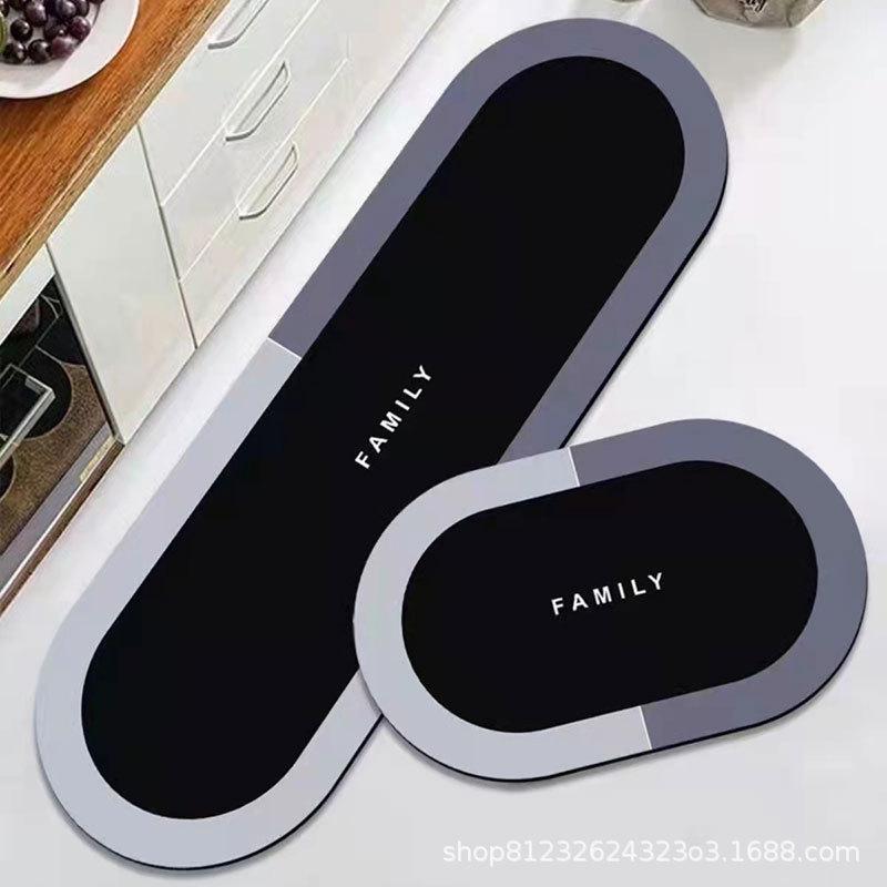 Washable Non-Slip Absorbent Floor Mats for Kitchen, Bathroom, and Bedroom