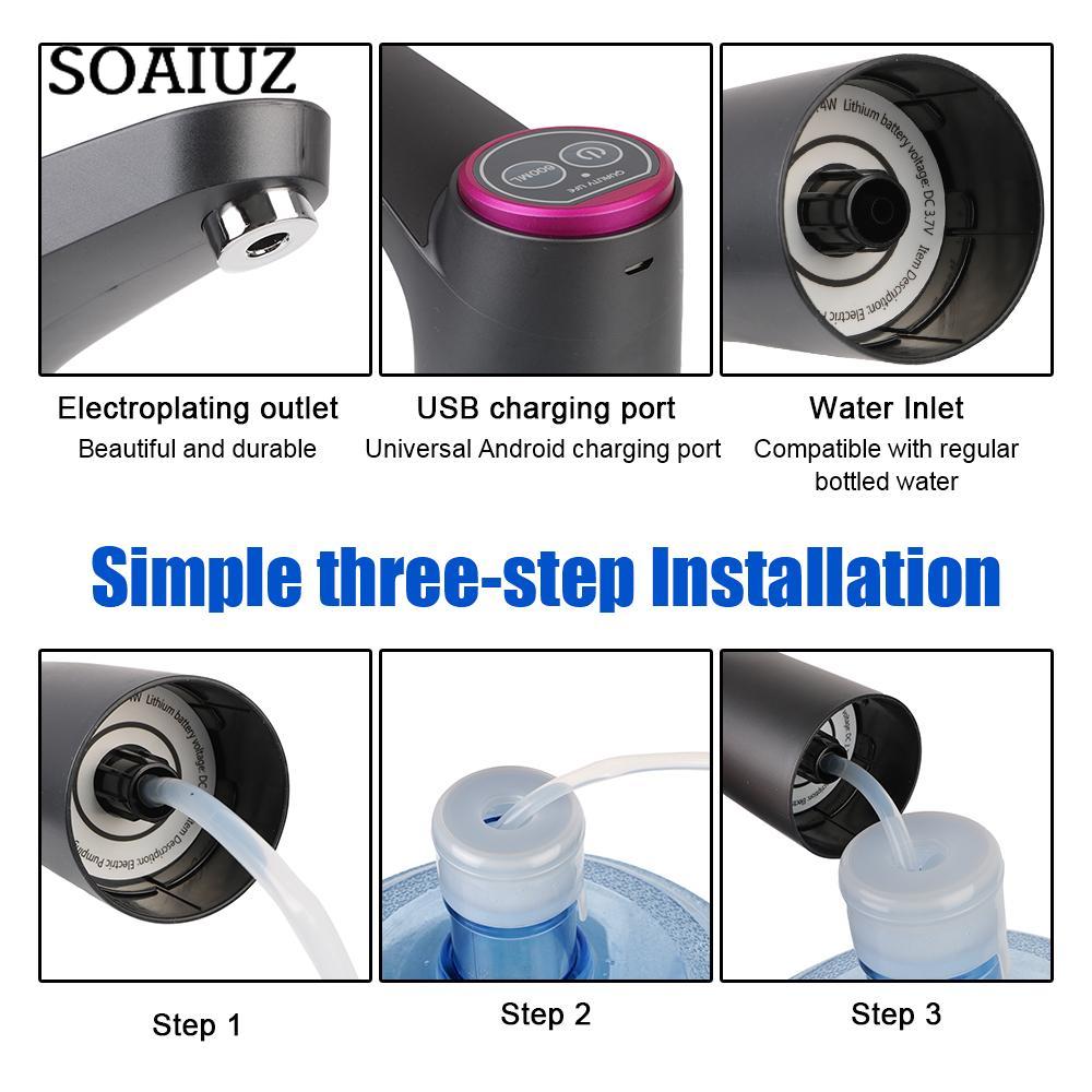 Flaschentrinkschalter Intelligente Touch-Steuerung Automatischer Trinkwasserspender USB-Aufladung Elektrische Wasserpumpe Knopf Trinkwasserspender