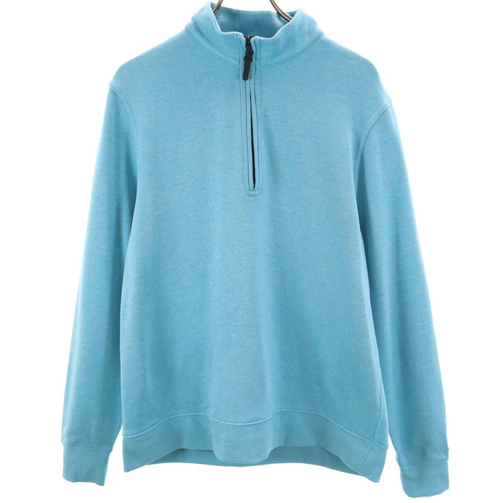 NIKE golf Long sleeve Player Half Zip Wear L light blue DRI-FIT Men's Used