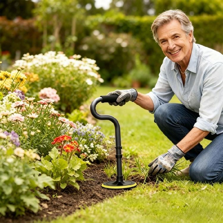 Ergonomic Stand Up Assist Device For Seniors 5 Height Selections Lightweight Aluminum Construction Wide Firm Base