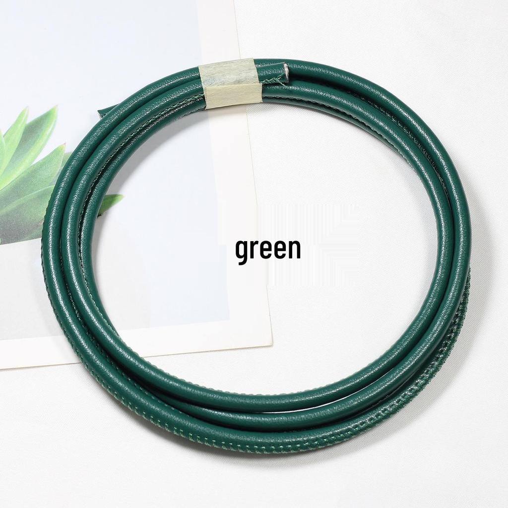 Sheepskin-Textured Microfiber Leather Round Cord for DIY Crafting and Decoration