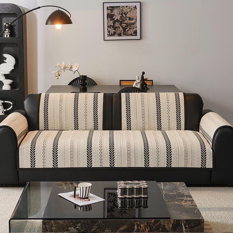 Sofa Kissen Rutschfest Retro Vier Jahreszeiten Universell Mittelalterlicher Stil Gerade Reihe Sofa Sitzkissenbezug Stoff Hochwertiges Sofa Überwurfhandtuch