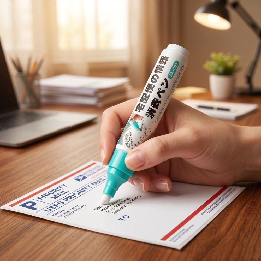 Portable Thermal Paper Erasing Pen Durable Shipping Labels Bills Pen Express Delivery Information