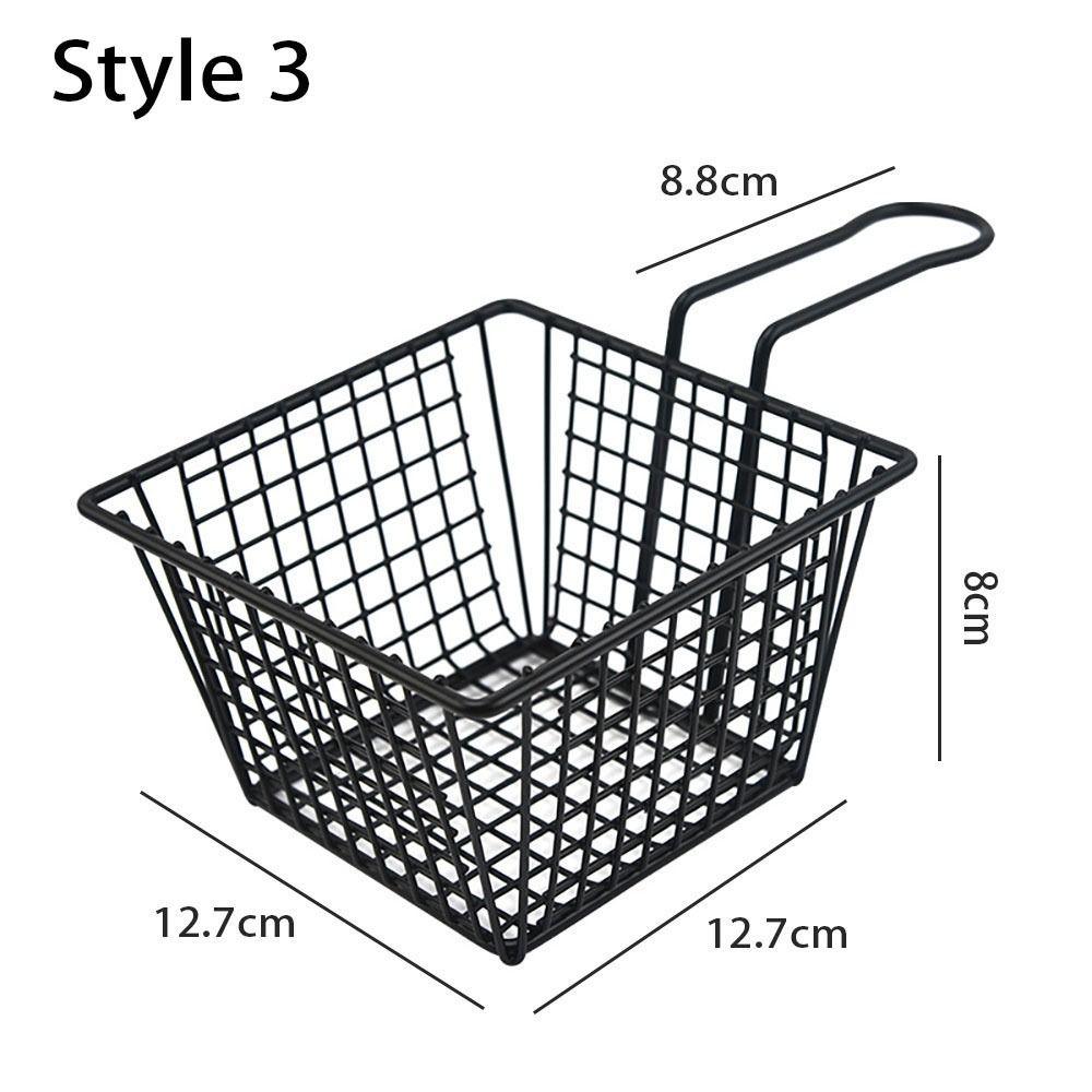 1Pcs Home BBQ Kitchen Tool Frying Tray Food Storage Container French Fries Holder Fryers Basket