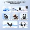 Dual-Feed Low-Latency Wireless Noise-Cancelling Bluetooth Headphones with Long Battery Life and 2.4G Connectivity