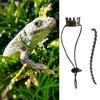1 Set Lizard Ornament Cute Comfortable Fashionable Adjustable Buckle Mini Dress Up Alloy Bearded Dragon Lizard Crown Necklace for Festival