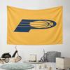 Basketball Logo On Yellow Background Pattern Wall Hanging Tapestry Decorative Tapestry Home Decor for Bedroom and Living Room