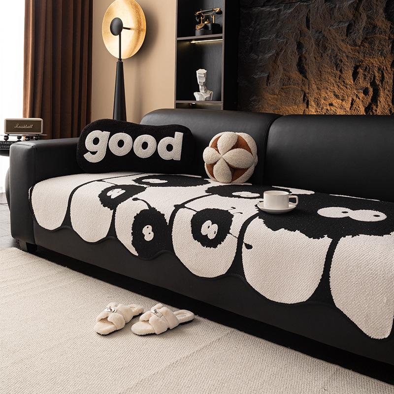 

Мультяшный чехол на подушку для кожаного дивана особой формы, ткань, новый универсальный для четырех сезонов, высококачественное диванное полотенце, подушка для сиденья, нескользящий чехол 90*70cm