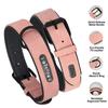 Personalized  PU Leather Dog Collar Soft Padded Pet Dog Collars Engraved Name Paw Durable Necklace for Small Medium Large Dogs